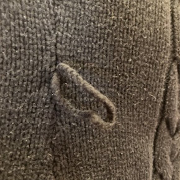 Black Dalia Cable Knit Button Up Sweater - Picture 6 of 8